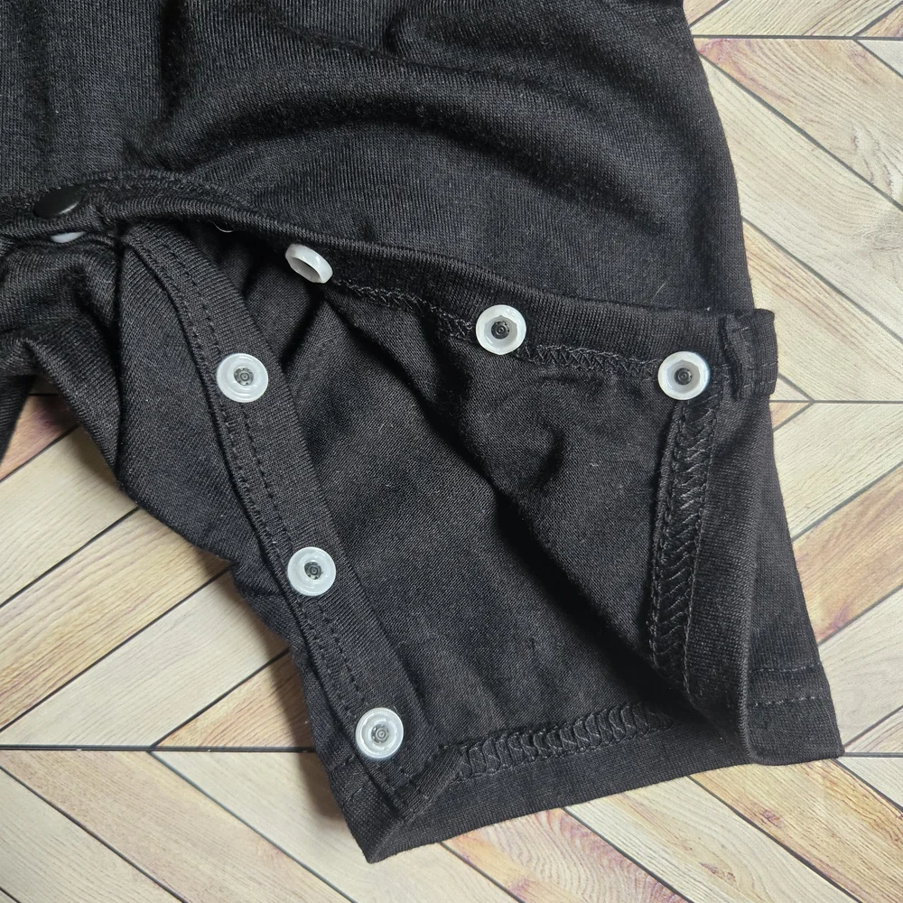 Little Boss Baby Boy Romper Sleeveless Black OnePiece Short Jumpsuit Outfit 3-6M